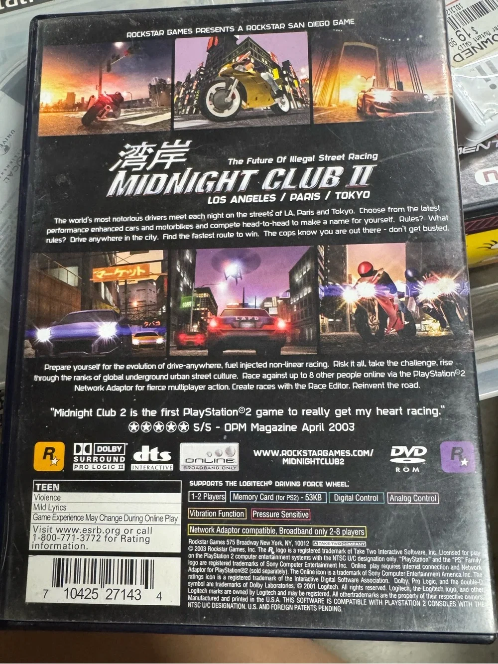 Midnight Club 2 for PlayStation 2